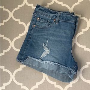 Celebrity Pink Distressed Shorts